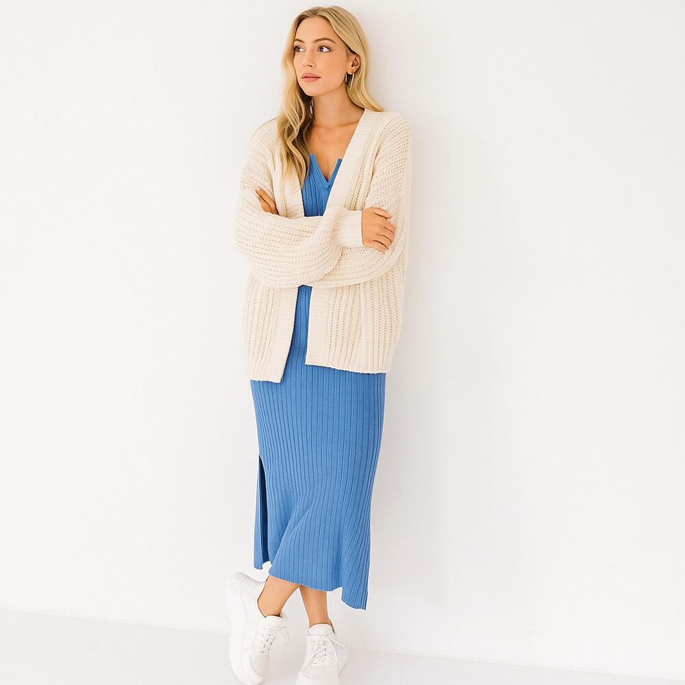 ALP N Rock Blue Knit Maxi Sweater Dress size XS